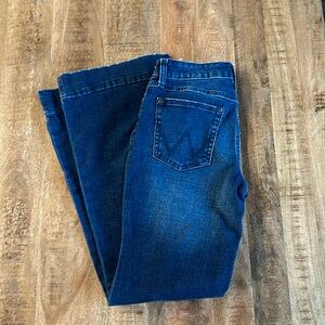 Wrangler Women's Flare Jeans - Dark Blue